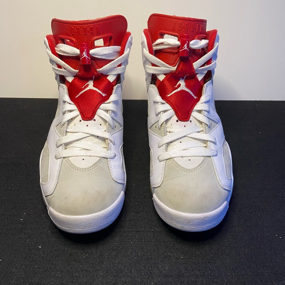 Size 9.5 - Nike Jordan 6 Retro Alternate Hare OG VI White Red 384664 113 White